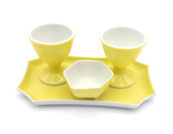 ENSEMBLE 2 COQUETIERS / SALIERE / PLATEAU PORCELAINE