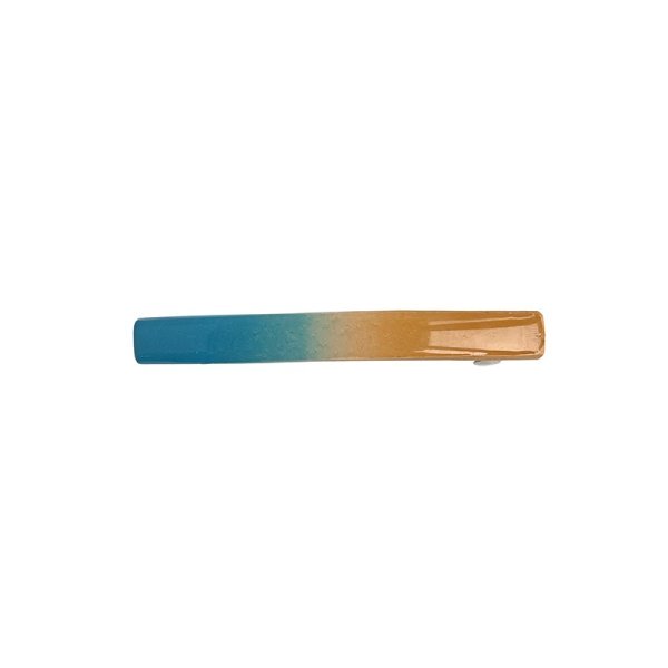 PINCE BARRETTE L TURQUOISE-ECRU-OCRE