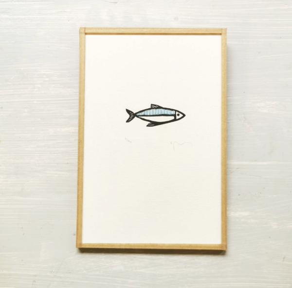 gravure "maquereau rayé" format 10x15cm – Image 2