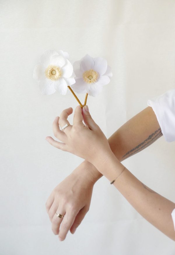 FLEUR EN PAPIER "ANEMONE DU JAPON"