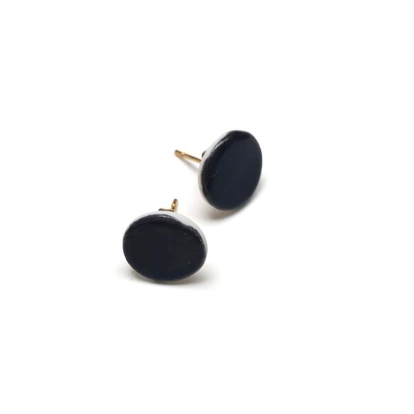 Puces d'oreille porcelaine "noires"