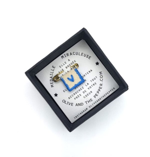 Médaille miraculeuse "Coeur bleu"