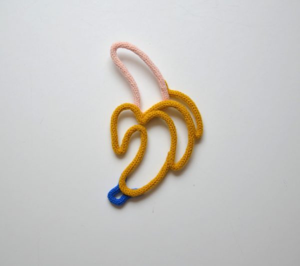 DECORATION TRICOTIN "Banane"