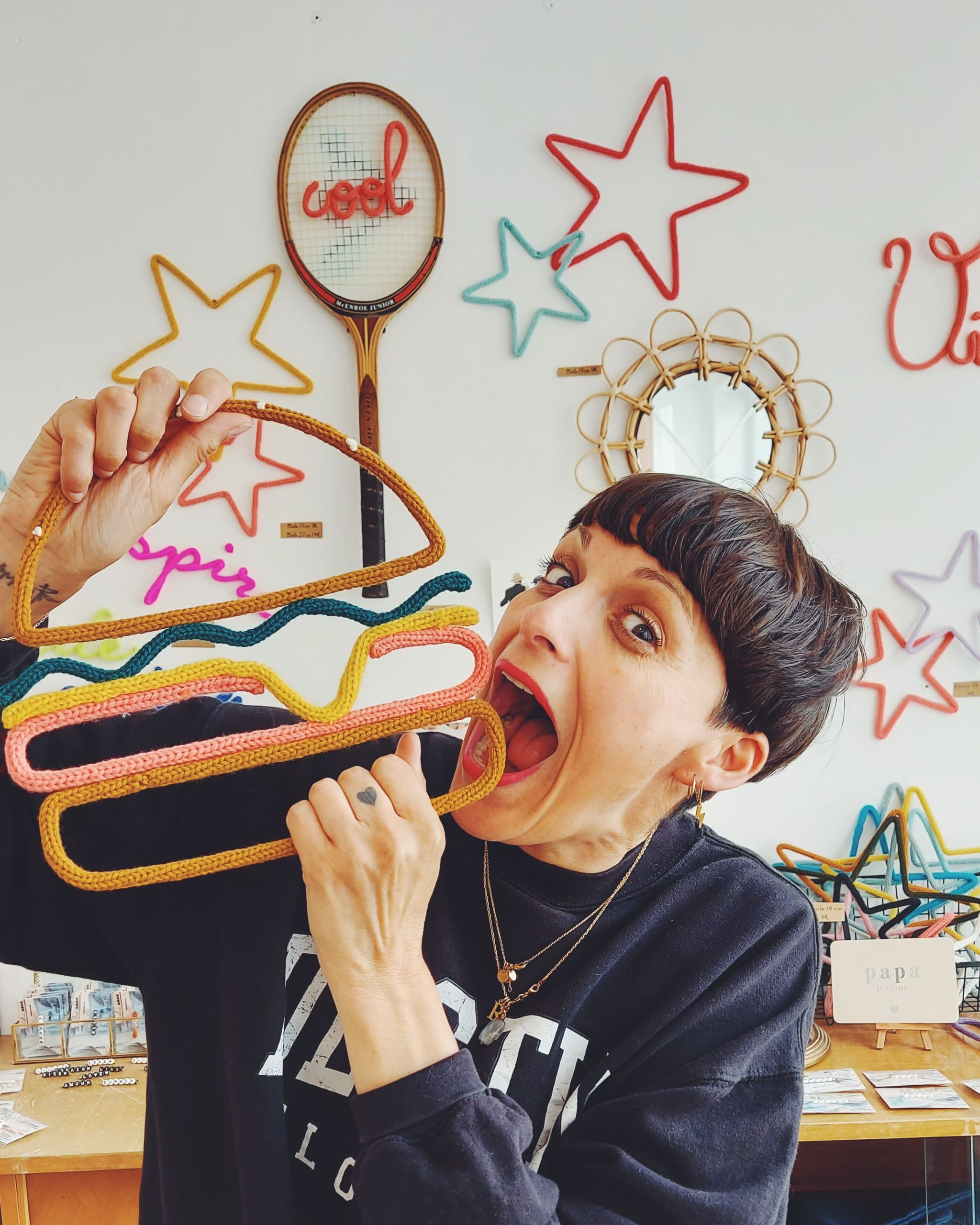 DECORATION TRICOTIN "Burger"