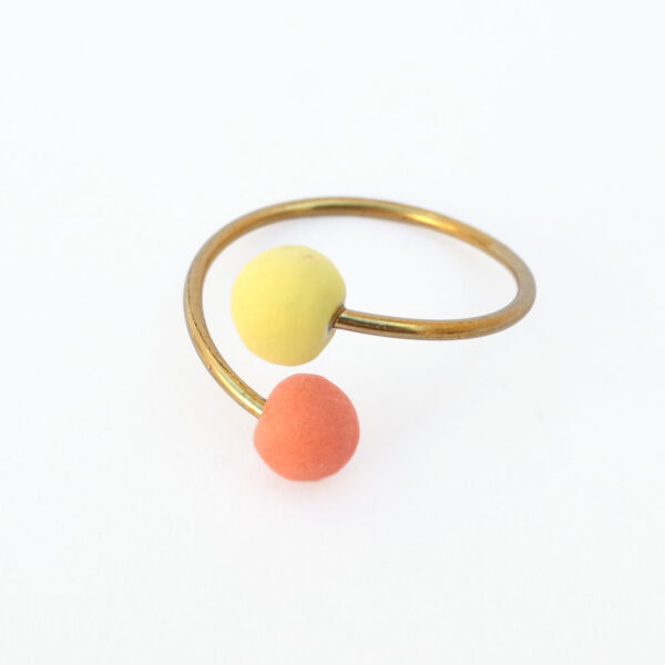 BAGUE "TWIST" JAUNE / ORANGE