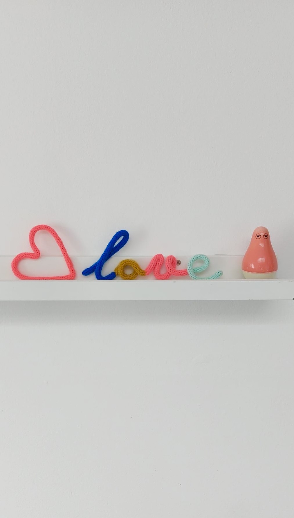 Décoration tricotin "Love multicolore 1" – Image 2