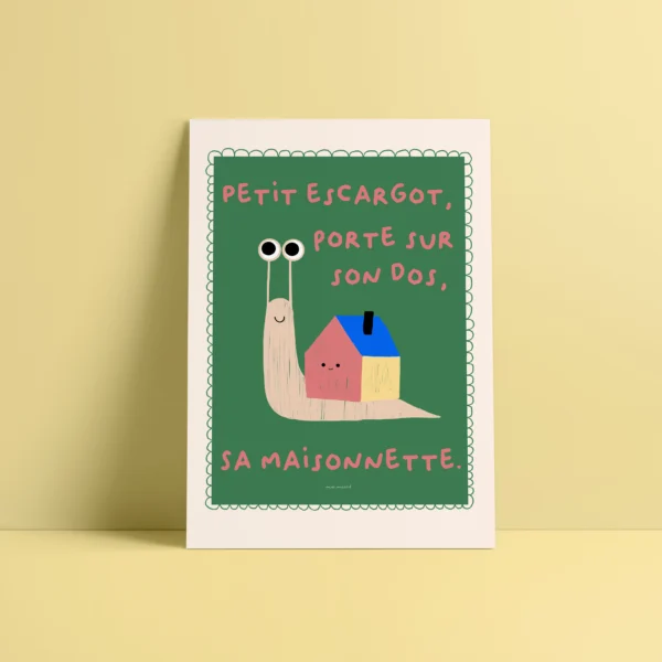 AFFICHE PETIT ESCARGOT-A3