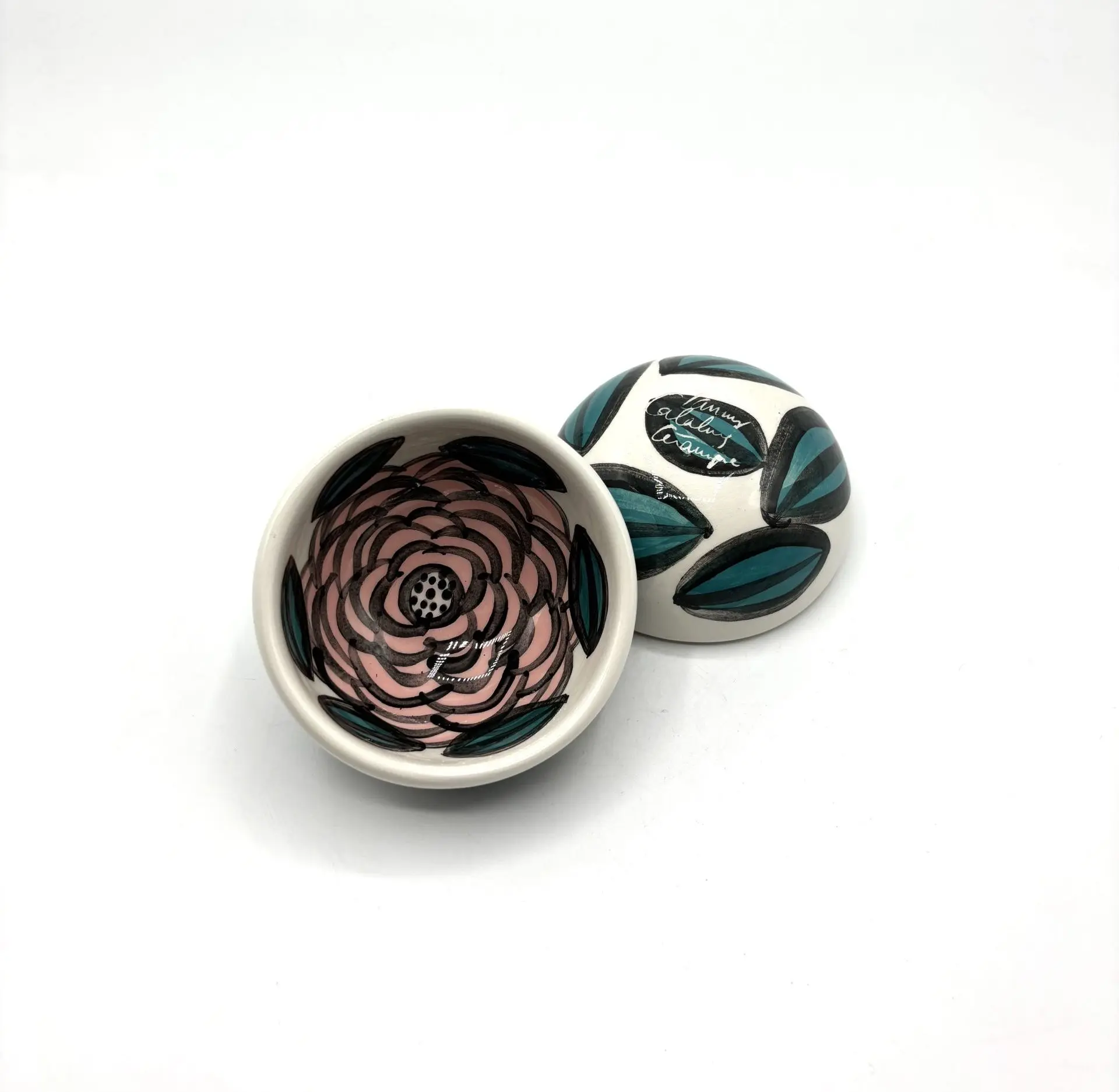 COUPELLE EN CERAMIQUE FLEUR 1 ROSE