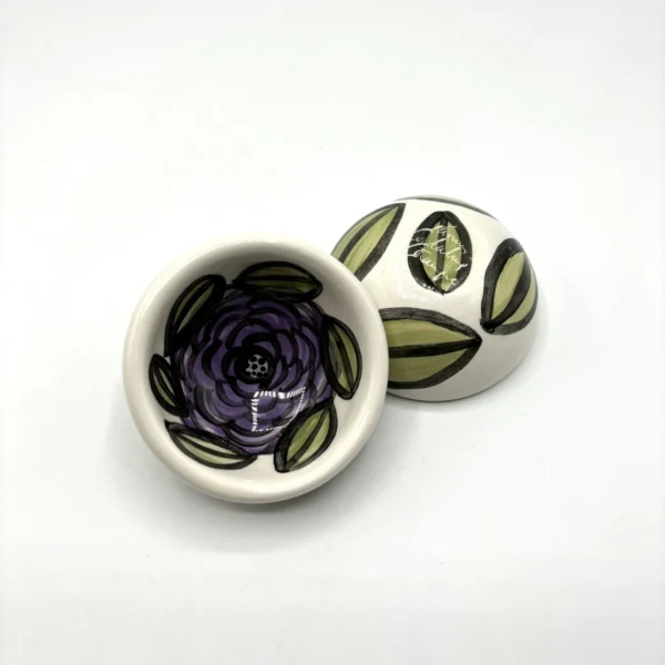 COUPELLE EN CERAMIQUE FLEUR 1 VIOLETTE