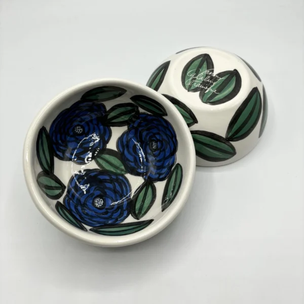 BOL EN CERAMIQUE FLEUR 1 BLEUE