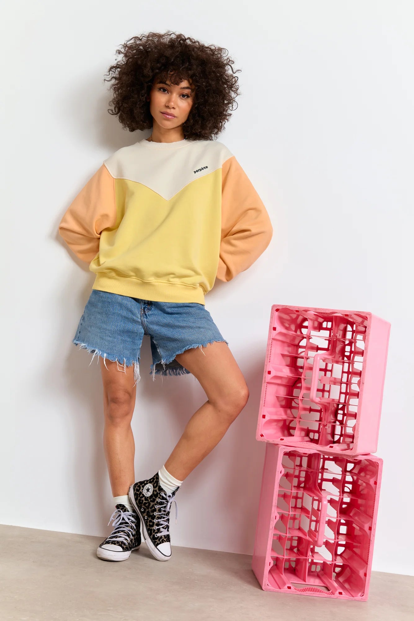 Sweat Max jaune abricot