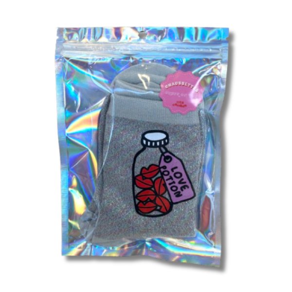 Chaussettes paillettes love potion