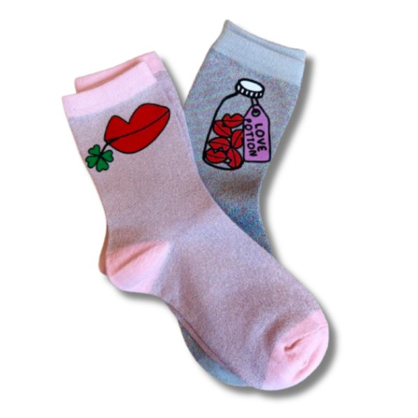 Chaussettes paillettes love potion