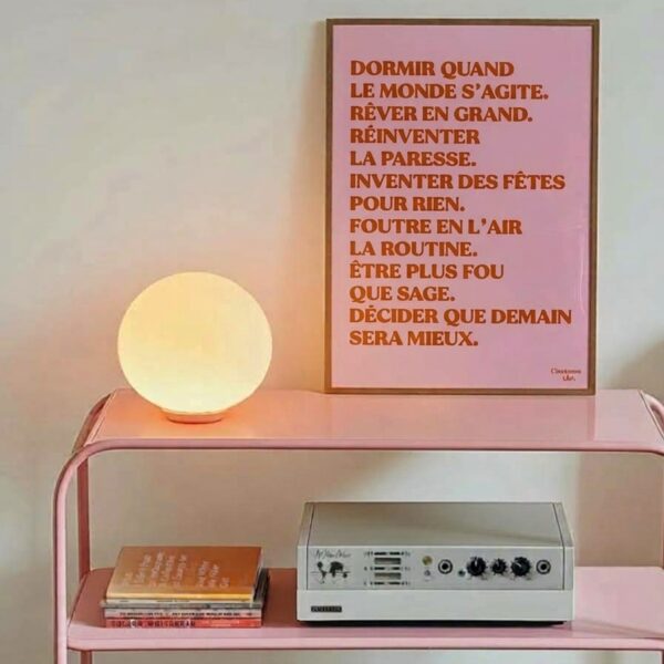Affiche rose orange
