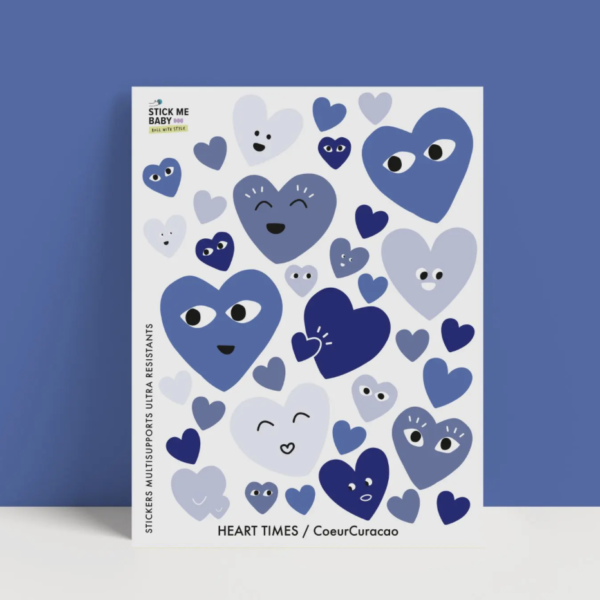 Stick me baby coeur bleu
