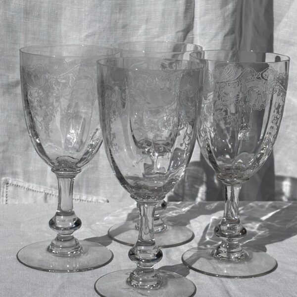Lot de 4 verres à vin rouge Cléo par Saint-Louis
