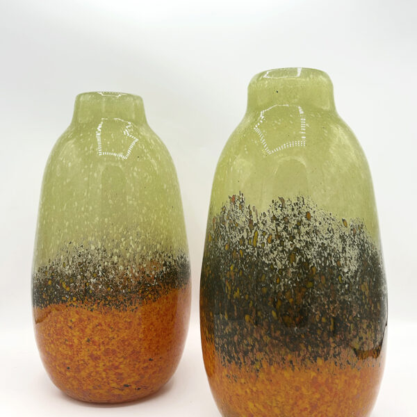 DUO DE VASES MURANO EN VERRE SOUFFLÉ À LA CANNE
